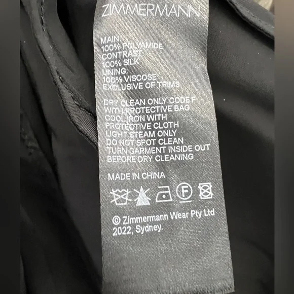 Zimmermann Black Ruffle Mini Dress - Picture 5 of 5